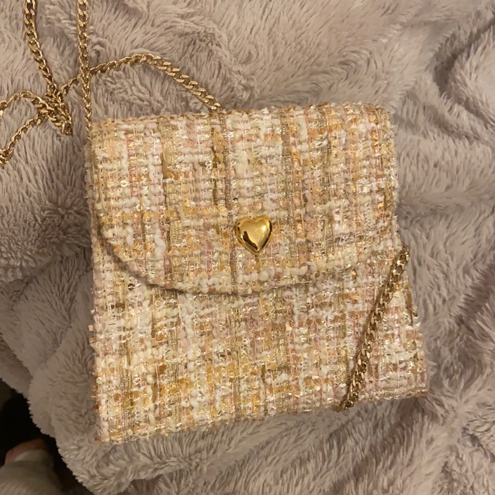 Valentina Rangoni tweed chain crossbody bag